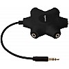 Amazon Basics L6LAU002-CS-H 5-Way Multi Headphone Auxiliary Splitter, Black