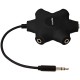 Amazon Basics L6LAU002-CS-H 5-Way Multi Headphone Auxiliary Splitter, Black