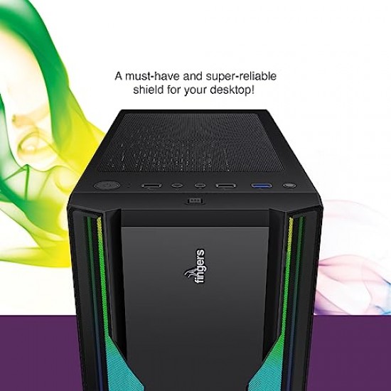 Fingers RGB-Flow India's First Micro ATX PC C2 Fashion Computer Case Cabinet with ARGB LEDs