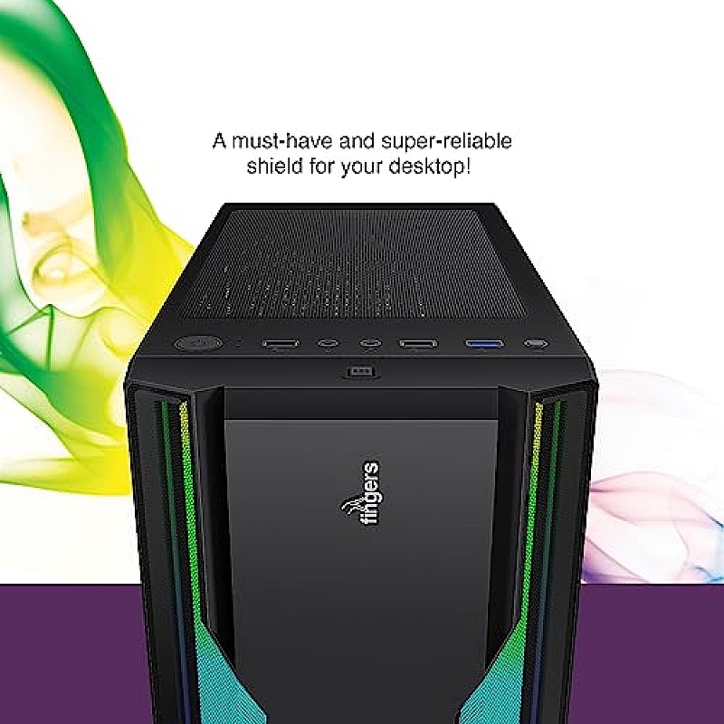 Fingers RGB-Flow India's First Micro ATX PC C2 Fashion Computer Case Cabinet with ARGB LEDs