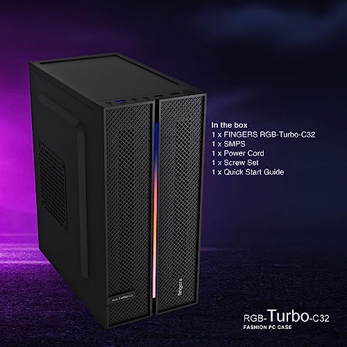 Fingers RGB-Flow India's First Micro ATX PC C2 Fashion Computer Case Cabinet with ARGB LEDs Fingers RGB-Flow India's First Micro ATX PC C2 Fashion Computer Case Cabinet with ARGB LEDs