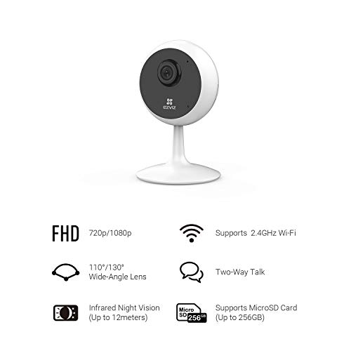 EZVIZ by Hikvision C1C Wireless Camera for Home, 720p Resolution, Night Viewing White EZVIZ by Hikvision C1C Wireless Camera for Home, 720p Resolution, Night Viewing White
