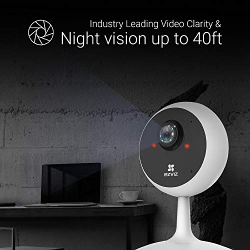 EZVIZ by Hikvision C1C Wireless Camera for Home, 720p Resolution, Night Viewing White