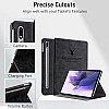 Robustrion Deer Pattern Flip Stand Case Cover for Samsung Galaxy Tab S8 Plus Deer Black