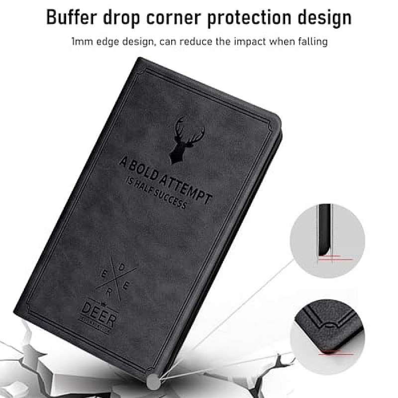 Robustrion Deer Pattern Flip Stand Case Cover for Samsung Galaxy Tab S8 Plus Deer Black