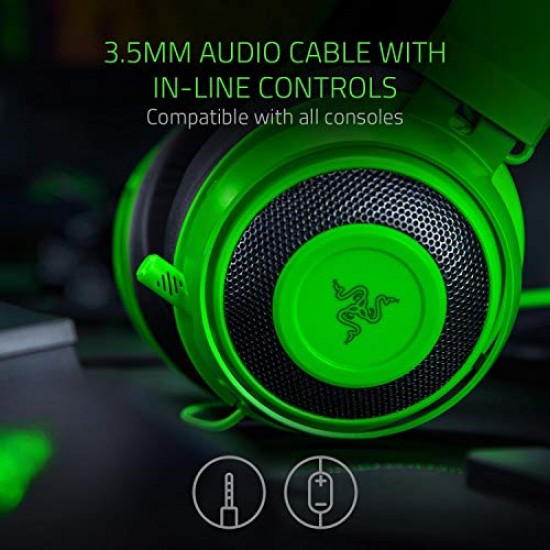 Razer Rz04-02830200-R3M1 Wired On Ear Headphones with Mic (Green)