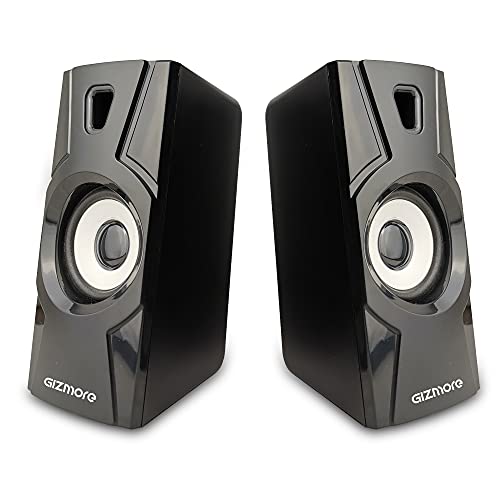 GIZMORE GIZ Twin 2010 10 Watt 2.0 Channel USB Multimedia Speaker (Black) GIZMORE GIZ Twin 2010 10 Watt 2.0 Channel USB Multimedia Speaker (Black)