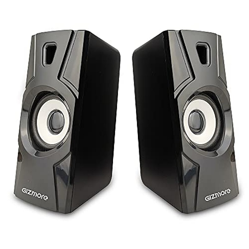 GIZMORE GIZ Twin 2010 10 Watt 2.0 Channel USB Multimedia Speaker (Black)