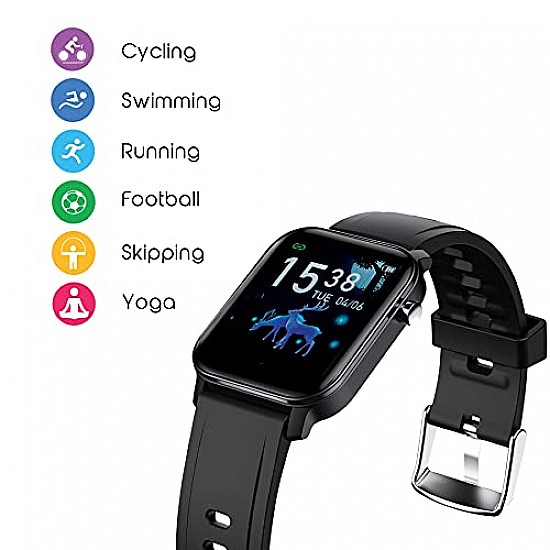 Maxima Max Pro X2 1.4" Full Touch Screen Black Smart Watch