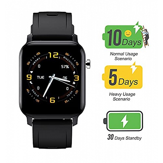 Maxima Max Pro X2 1.4" Full Touch Screen Black Smart Watch