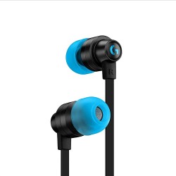 Logitech G333 Wired Gaming Earphones with Gaming-Grade Dual Drivers with USB-C Adapter & in-line Mic and Volume AUX - Black