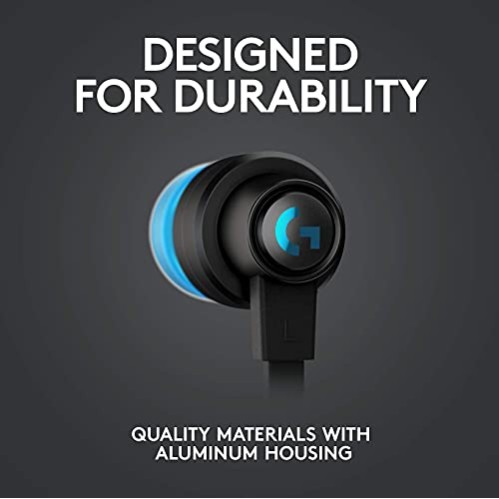Logitech G333 Wired Gaming Earphones with Gaming-Grade Dual Drivers with USB-C Adapter & in-line Mic and Volume AUX - Black Logitech G333 Wired Gaming Earphones with Gaming-Grade Dual Drivers with USB-C Adapter & in-line Mic and Volume AUX - Black