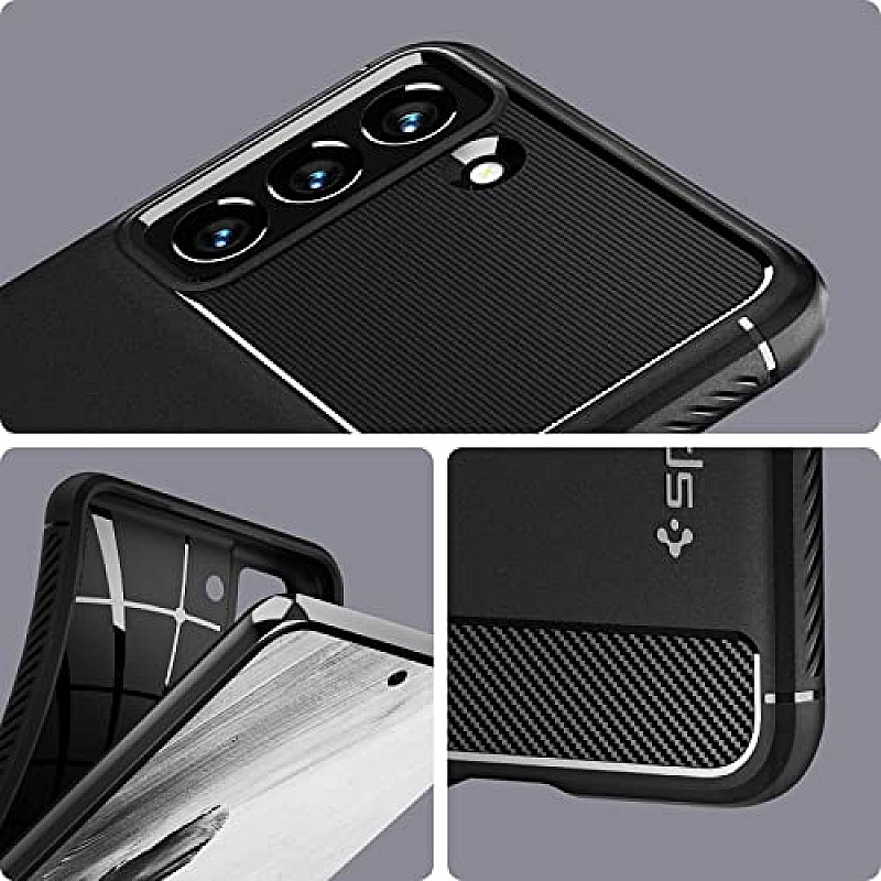 Spigen Rugged Armor Back Cover Case Compatible with Galaxy S21 FE 5G (TPU | Matte Black)