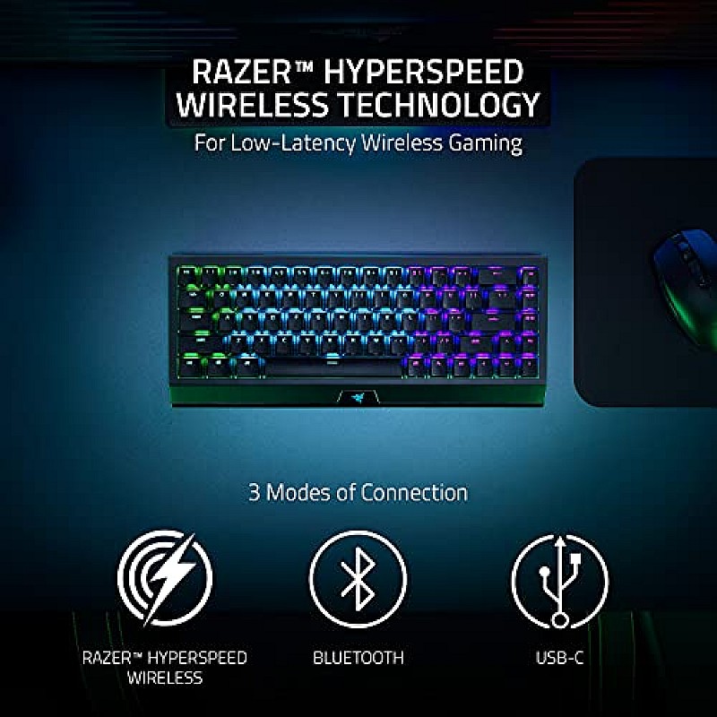 Razer Blackwidow V3 Mini Hyperspeed - Phantom Edition - Yellow Switch 