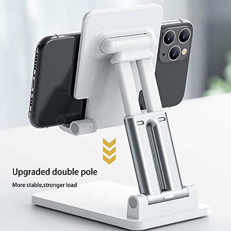 AIRTREE Plastic Table Mount Desktop Mobile Phone Stand, Mobile Holder Adjustable & Foldable Mobile Stand 