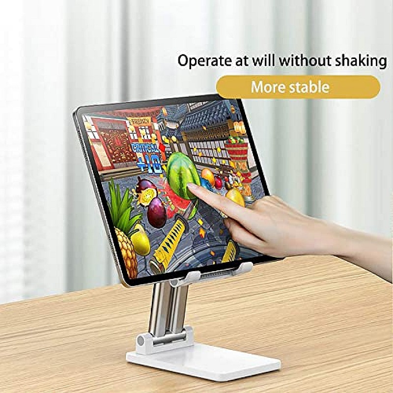 AIRTREE Plastic Table Mount Desktop Mobile Phone Stand, Mobile Holder Adjustable & Foldable Mobile Stand 