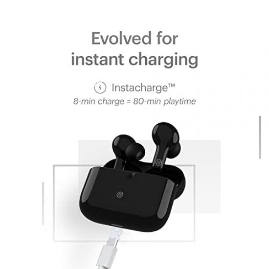 Noise Air Buds+ in-Ear Truly Wireless Earbuds with Superb Calling 20 Hour Playtime with Mic Jet Black