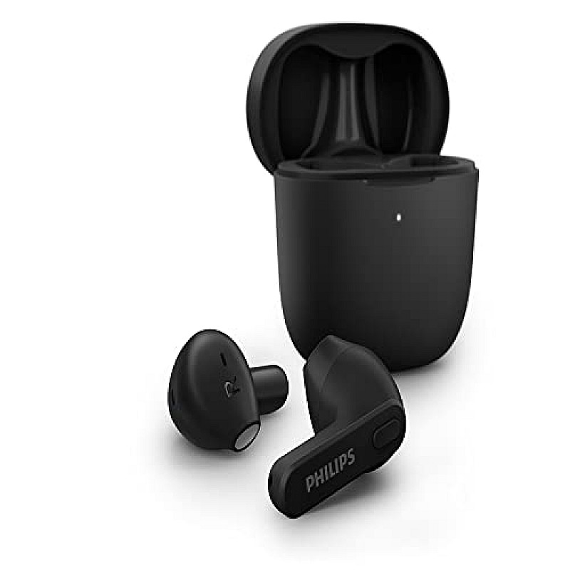 Philips Audio TAT2236 TWS Earbuds with IPX4, 6+12 Hours Play time, Quick Charge, Type-C Charging, Black