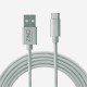 Zinq Technologies USB Type C to USB Type A 2.0 Cable for Smartphone (Silver)