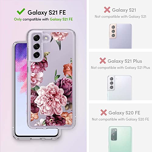 CYRILL by Spigen Thermoplastic Polyurethane and PC Cecile Back Cover Compatible for Samsung Galaxy S21 FE 5G (Rose Floral) CYRILL by Spigen Thermoplastic Polyurethane and PC Cecile Back Cover Compatible for Samsung Galaxy S21 FE 5G (Rose Floral)