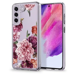 CYRILL by Spigen Thermoplastic Polyurethane and PC Cecile Back Cover Compatible for Samsung Galaxy S21 FE 5G (Rose Floral)