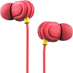 Mivi Rock and Roll E5 Wired in Ear Earphones with Mic (Red)