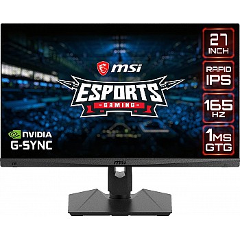 MSI Optix MAG274QRF 27 INCH QD Esports Gaming Monitor WQHD Flat, Rapid IPS, 165Hz, Black