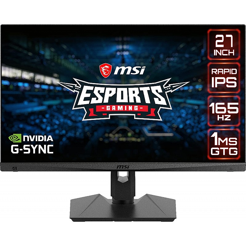 MSI Optix MAG274QRF 27 INCH QD Esports Gaming Monitor WQHD Flat, Rapid IPS, 165Hz, Black