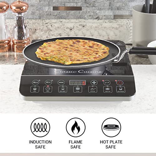 MILTON Pro cook Black Pearl Induction Non-Stick Flat Tawa, 30 cm, Grey MILTON Pro cook Black Pearl Induction Non-Stick Flat Tawa, 30 cm, Grey