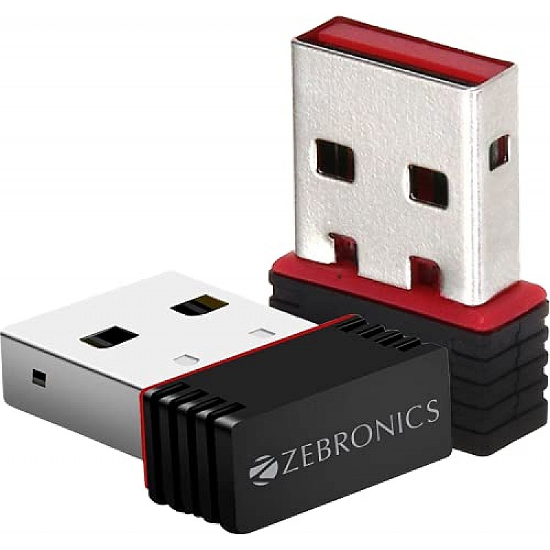 Zebronics Zeb-usb150wf1 Wifi-Usb Mini-Adapter Supports 150 Mbps Wireless Data, Comes With Advanced Security -1