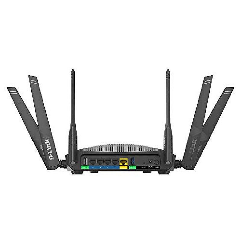 D-Link DIR-1950 AC 1900 MU-MIMO Daul Band EasyMesh WiFi Router, 5 Gigabit Port, 4 External Antenna, Voice Control Black