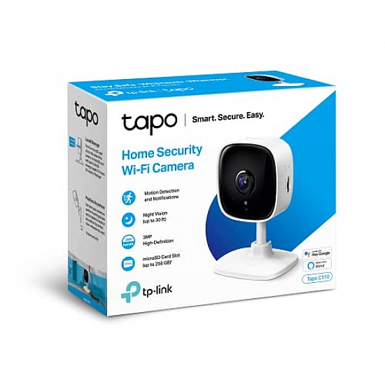  TP-Link Tapo C110 IP Wi-Fi 1296p 3MP Home Smart Security Camera white