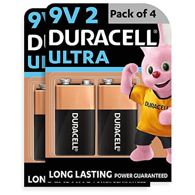 Duracell Ultra Alkaline 9V Battery, 12 Pcs