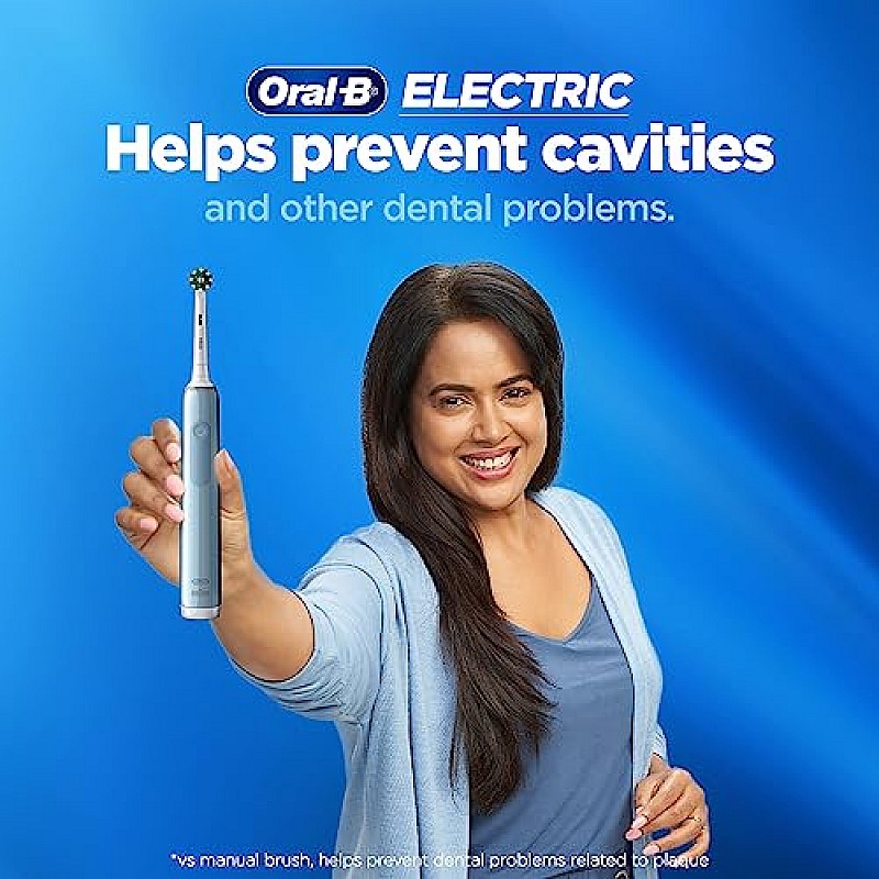 Oral B Pro 3 Electric Toothbrush, Rechargeable, 3 Pressure Modes for Sensitivity for Adults