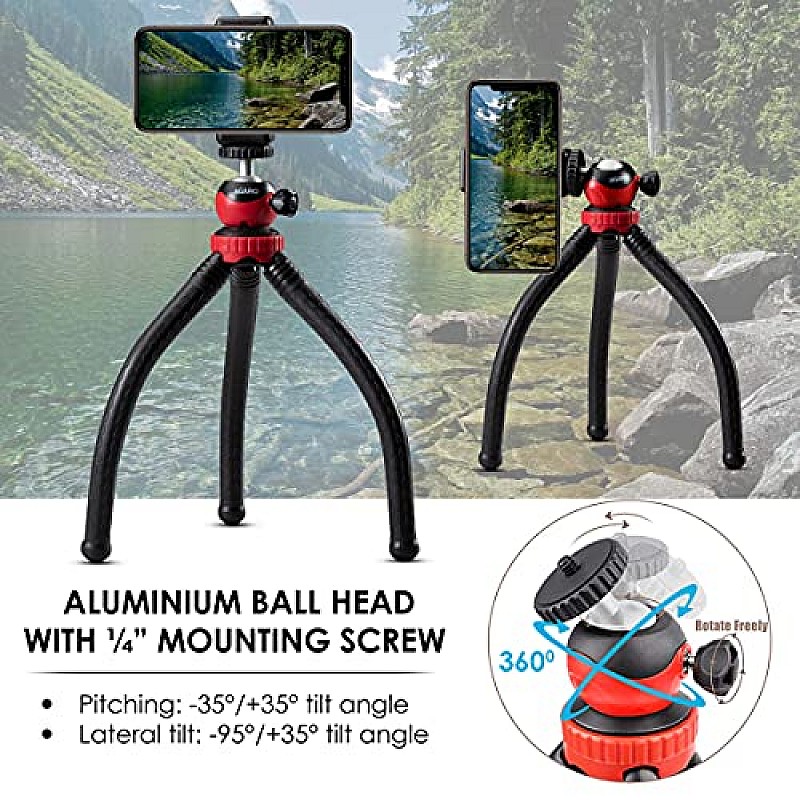 AGARO MTP 310 Flexible Gorillapod Tripod with Aluminum Ball Head, up to 2 kgs Load 