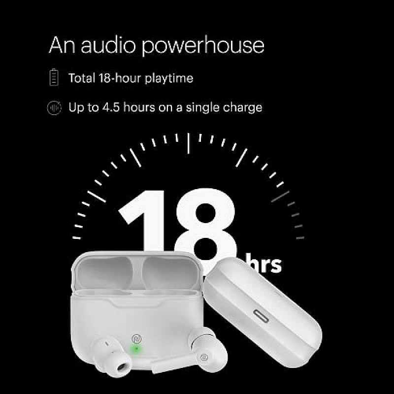 Noise Buds VS103 - in-Ear Truly Wireless Earbuds with 18-Hour Playtime (Pearl White)