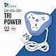 SYSKA EBU-2001 2 Way Power Strip with 2 USB 1.5 Meter Long (White, Blue) 