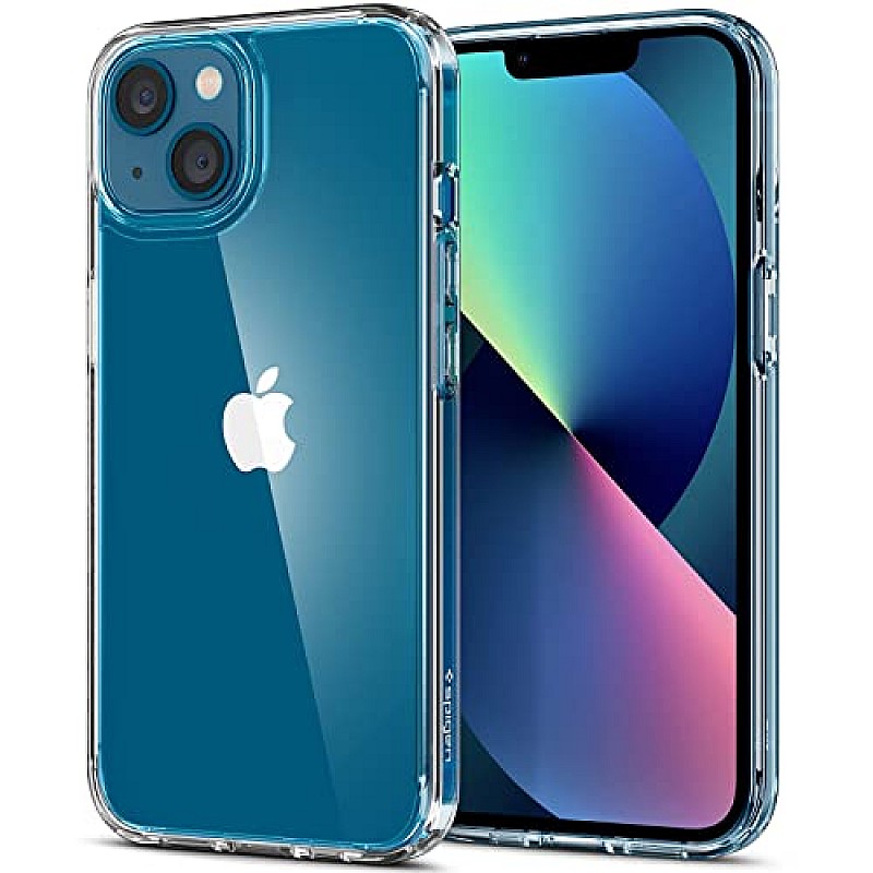 Spigen Ultra Hybrid Back Cover Case Compatible with iPhone 13 (TPU + Poly Carbonate Crystal Clear)