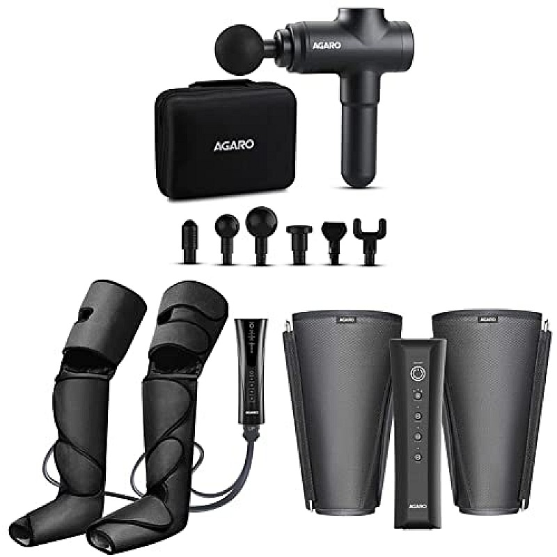 AGARO Strike Handheld Percussion Massage Gun, Rechargeable (Black)