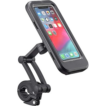 AIRTREE Bike Phone Mount Waterproof Cell Phone Holder 360 Rotation Motorcycle Phone Case Universal Bicycle Handlebar AIRTREE Bike Phone Mount Waterproof Cell Phone Holder 360 Rotation Motorcycle Phone Case Universal Bicycle Handlebar
