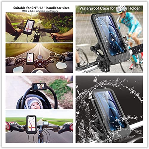AIRTREE Bike Phone Mount Waterproof Cell Phone Holder 360 Rotation Motorcycle Phone Case Universal Bicycle Handlebar AIRTREE Bike Phone Mount Waterproof Cell Phone Holder 360 Rotation Motorcycle Phone Case Universal Bicycle Handlebar