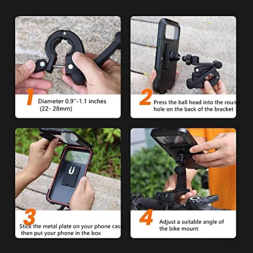 AIRTREE Bike Phone Mount Waterproof Cell Phone Holder 360 Rotation Motorcycle Phone Case Universal Bicycle Handlebar AIRTREE Bike Phone Mount Waterproof Cell Phone Holder 360 Rotation Motorcycle Phone Case Universal Bicycle Handlebar