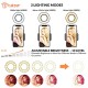 Tukzer 3.5" LED Selfie Ring Light with Phone Holder |Flexible Arm Desk Mount Clamp for Live Stream, Makeup, Online Meetings, 