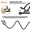 Tukzer 3.5" LED Selfie Ring Light with Phone Holder |Flexible Arm Desk Mount Clamp for Live Stream, Makeup, Online Meetings, 