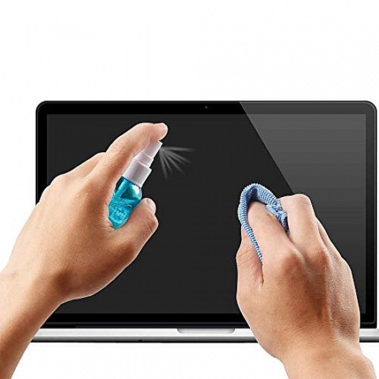 Lapster 3 in 1 Screen Cleaning Kit with Brush and Micro Cloth for PC, laptops, LCD led mobiles and TV (80ML)