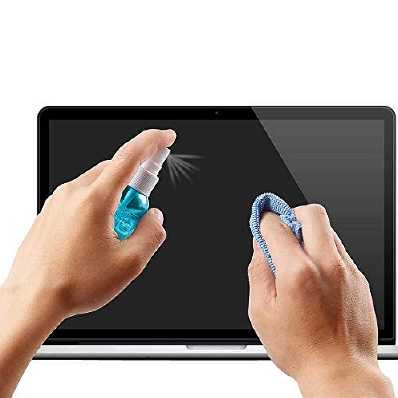 Lapster 3 in 1 Screen Cleaning Kit with Brush and Micro Cloth for PC, laptops, LCD led mobiles and TV (80ML)