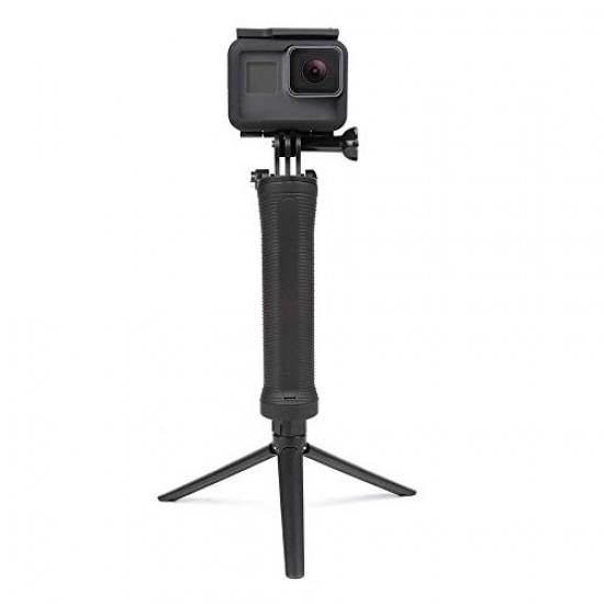 Sounce 3-Way Monopod Grip Tripod Foldable Selfie Stick, Stabilizer Mount Holder for GoPro Hero 7/6/5, SJCAM SJ6, SJ7, SJ5000, 