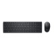 Dell KM5221W Pro Wireless USB Keyboard and Mouse Set Quiet Keyboard, Full-Sized Keyboard, Ambidextrous Mouse Black