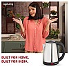 Lifelong LLEK15 Electric Kettle 1.5L with Stainless Steel Body, Easy and Fast Boiling of Water for Instant Noodle (black)