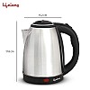 Lifelong LLEK15 Electric Kettle 1.5L with Stainless Steel Body, Easy and Fast Boiling of Water for Instant Noodle (black)